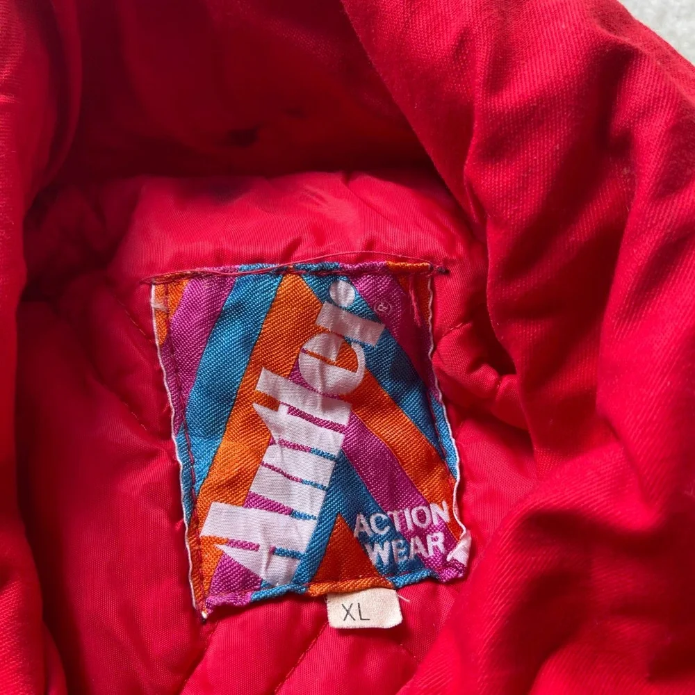 Vintage Hunter Action Wear Red Hunting Jacket Mens XL Canvas Patch Workwear